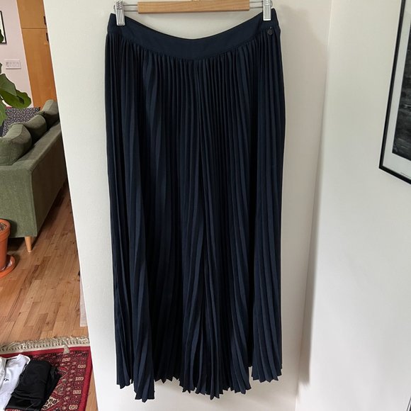 Scotch & Soda - Pleated Palazzo Pants/Trousers in Navy - 1 - Picture 2 of 8